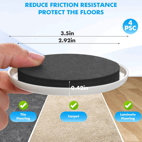 Move Heavy Furniture And Appliances Like A Boss With This Lifter Tool And 8 Pack Of 3.5 Inch Sliders Cut Your Effort By 80 Percent With The Lift And Glide System Reusable Moving Pads And Floor Protectors For Carpet Or Hardwood