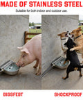 Built Tough Automatic Water Bowl Made From Pure 304 Stainless Steel for big pups and barn animals in use with pig and dogs.
