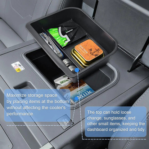 Cool Box Center Console Organizer Tray For Toyota Land Cruiser Prado 250 And Lexus GX550 2024 2025 2026 Models with visible storage items