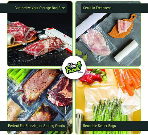 Straight Up Heavy Duty Vacuum Sealer Rolls Fifteen Inches Wide By Fifty Feet Long Three Half Mil Thickness Two Pack For Serious Meal Prep And No Hassle Bulk Storage