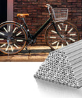Reflective Spoke Covers 84 Pack For Bikes And Motorcycles, showing 80mm reflective skins on bike wheels at night