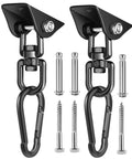 Heavy Duty 360 Degree Swivel Porch Swing Hanging Kit Built For 1200 Lb Capacity Stainless Steel Hanger Perfect For Hammocks Chairs And More Includes 2 Hangers Screws Bolts And Hooks For Quick Setup