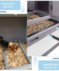 Backyard Chicken Coop On Wheels With Run Kit Large Wooden Hen House with sleeping area and metal pull-out tray