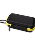 Hella Rugged Carrying Case For Laser Measure Tools tight storage pouch in black with yellow zipper, compact and durable for tools.