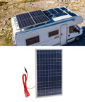 80W Solar Panel Kit With 60A Charge Controller Dual Chip Design Two 40W Monocrystalline Panels on RV rooftop.
