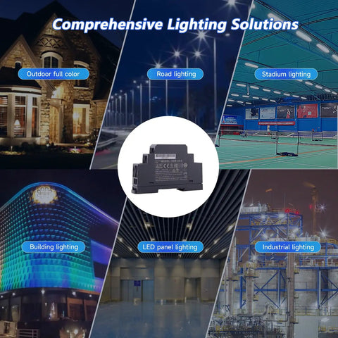 Heavy Duty Din Rail Switching Power Supply 12w 5v 2.4a Ac Dc Adapter for outdoor, road, and industrial lighting solutions.