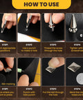 How-to-use guide for Dope Punk Spikes And Studs Kit With 500 Sets In 11 Sizes For Jackets Shoes Belts Bags And Leather Craft DIY Accessories