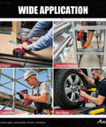 Brushless 1/2-Inch Impact Wrench With 450 Nm Max Torque, 332 Ft-Lbs, 20V Cordless Tool used in various settings