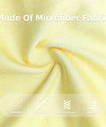 Microfiber cleaning cloth, yellow fabric close-up showing woven texture
