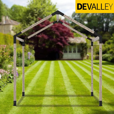 Two Way 30 Degree Slant Pergola Brackets Kit For DIY L Shaped Woodwork Fits 4x4 Lumber Actual 3.5x3.5 Built To Last Heavy Duty Galvanized Steel With Hardware For Patio Gazebo Cabin 4 Pack
