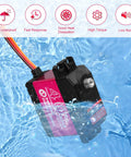 40kg High Torque RC Servo Digital Full Metal Gear Waterproof shown submerged, highlighting waterproof and fast response features.