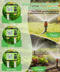 Brass Inlet And Outlet Sprinkler Timer For Garden Hose, 2 Zone Outdoor Water Timer With Rain Delay No Fuss Auto Manual Child Lock