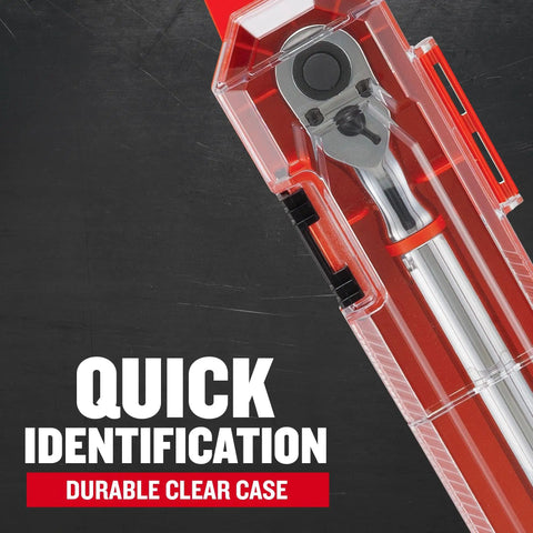 Digital Torque Wrench For 1/2-Inch Drive, 50-250 Ft-Lb Range in quick identification clear case