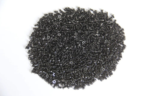 100 Pack Top Shelf 6-32 Flat Head Phillips HDD Screws For 3.5 Inch Hard Drives And PC Desktop Cases, black zinc plated steel screws