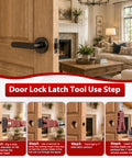 Step-by-step guide for using the Heavy Duty Aluminum Alloy Door Hinge Jig And Lock Latch Installation Kit for door prep.