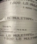 Close-up of 9/16 Inch Pull Tape Webbing 825 Feet Long 1800 Lb Tensile Polyester Mule Tape for Heavy Duty Lashing, Rope, and Strapping Easy Cut High Impact Spool Made in USA