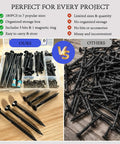180 Piece Wood Screw Kit For Diy Projects With Pro Grade Star Drive Deck Screws And Exterior Epoxy Coating, Rust Resistant Outdoor Wood Screws, Includes Seven Popular Sizes 8 10 14 And 3 Star Drive Bits in organized case