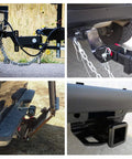 2 Inch Rear Hitch Receiver Kit For 2007 To 2018 Jeep Wrangler JK 4 Door And Unlimited With 4 Pin Wiring Harness, installed view