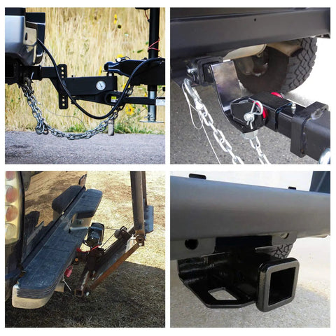 2 Inch Rear Hitch Receiver Kit For 2007 To 2018 Jeep Wrangler JK 4 Door And Unlimited With 4 Pin Wiring Harness, installed view