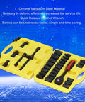 Heavy Duty Socket Set With One Half Inch Ratchet Drive And Eight To Thirty Two Millimeter Sockets Beefed Up Repair Tool Kit