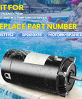Beefed-Up 1.5 HP Pool Pump Motor 56J Frame 115 230V 3450 RPM Single Speed Direct Replacement For A.O. Smith Century Hayward SP2610X15