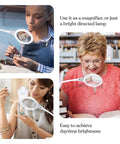 LightView Pro Flex 2 in 1 Magnifying Desk Lamp With 1.75x LED Light Magnifier Flexible Gooseneck For Crafts Reading Close Work