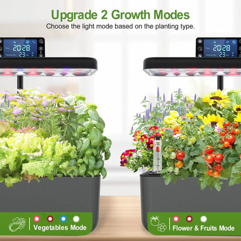 All In One Hydroponics Growing System Kit With Seeds Featuring 12 Pods Indoor Herb Garden And LED Grow Light Aeroponic Germination