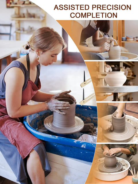 Knockout Heavy Duty Pottery Throwing Gauge And Compact Wooden Clip On Clay Measuring Stick With Hella Secure Anti Slip Base For Artists Making Smooth Repeat Forms On Wheel Or Machine