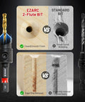 EZARC 12-piece adjustable countersink drill bit set with magnetic extension holder and storage box for woodworking