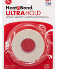 Iron-On Adhesive For Fabrics, Seven Eighths Inch By 10 Yards, Permanent Double-Sided Bond, Heat Activated, packaging view