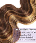 Body Wave Hair Bundles 100 Percent Unprocessed Burmese Human Hair Double Weft For Quick Weave Easy Install Tangle Free One Direction Cuticle P4 27 Color Brown Honey Blonde