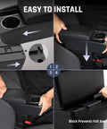 Installation guide: Mitsubishi Mirage 2014-2024 Armrest Box Center Console Organizer Leather Armrest With Dual Layer Storage Cup Holder