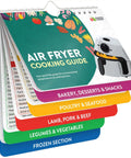 Air Fryer Cheat Sheet Magnet And Quick Reference Guide With 120 Plus Foods Across Five Categories Timers And Temps For Meats Veggies Snacks Legumes And Frozen Foods The Ultimate Beginner Gift In 2026 on multi-colored tabs.