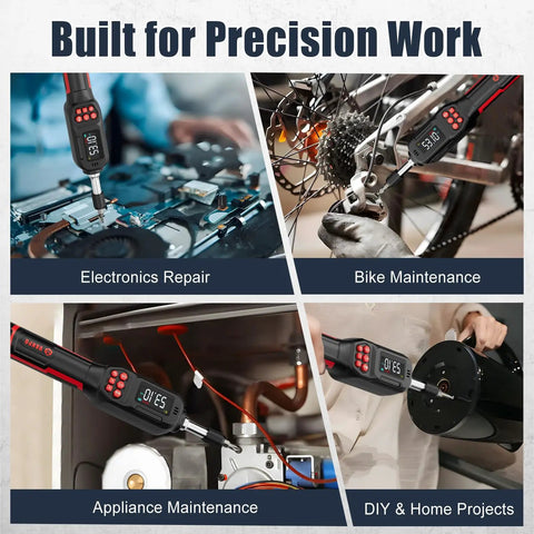 Digital Torque Screwdriver For Gunsmithing Quarter Inch Drive Pro Grade Precision With Inch Pounds From 2.65 To 53.10 And 0.3 To 6 Newton Meters Safety First Tool For Preventing Stripped Threads for electronics, bike, appliance and DIY work