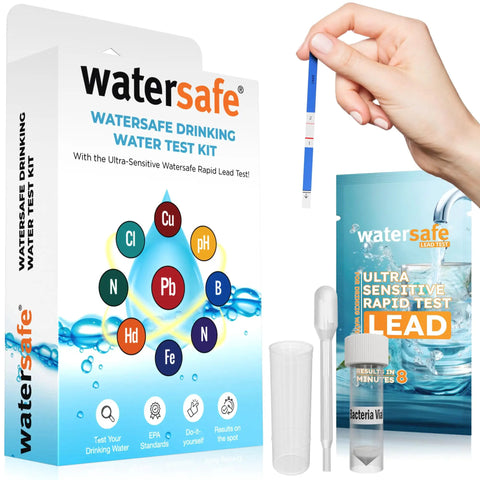 At Home Water Test Kit For Drinking Well And Tap Water With Lead Bacteria Hardness PH Nitrates And More, Easy To Follow Instructions And Lab Accurate Results In One Complete Kit