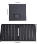 Foldable 24W Solar Panel Charger with 5V USB output unfolded and folded view, compact for outdoor camping use.