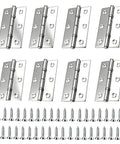 10 Pack 2.28 Inch Silent Cabinet Door Hinges Stainless Steel Folding Butt Hinges with screws for DIY projects
