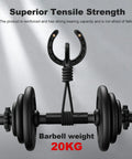 Heavy Duty Cast Iron Horseshoe Wall Hooks Wild West Coat And Hat Rack hanging a 20KG barbell weight for durability.