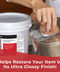 Buff Magic Compound The Go To Multi Purpose Restoration Polish For Stainless Hardware And Railings 10lb Pink application
