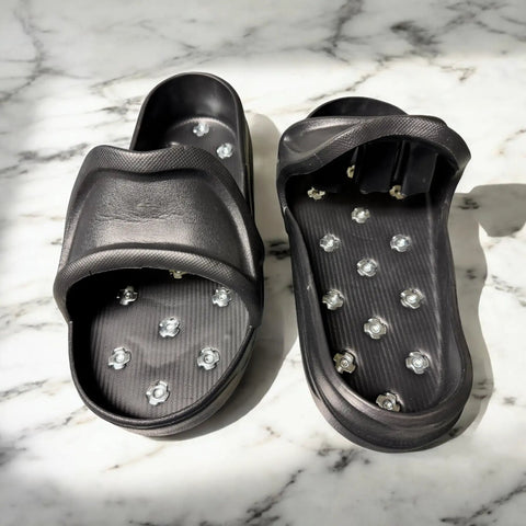 Epoxy Floor Spiked Shoes With Replaceable Spikes For Resin Coatings Slip On Design Size M To XL Pro Grade For Garage Floors