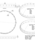 24 Inch By 6 Inch Septic Tank Riser HDPE Construction With Frost Resistant Structural Ribs USA Made Replacement Model 3008 NG diagram