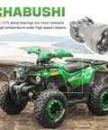 2 Pack Hella Heavy Duty Rear Wheel Bearings Assembly For Polaris Ranger Sportsman RZR XP Crew Trail Riding, No Sweat DIY Replacement Kit, Fits 40X74X40MM, Straight Bolt On OE 3514635 3585502 with green ATV in background.