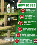 Instruction guide for Expanding Foam Post Hole Filler Kit For Fence Posts And Deck Anchors 2 Part Polyurethane Concrete Alternative Waterproof Post