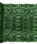 Artificial Ivy Privacy Fence Screen 120x40 Inch Faux Hedge Wall unrolled showing green leaf pattern for patio or garden use