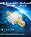915MHz Bandpass Receiver Filter With SMA Interface, 26MHz Bandwidth, Broad Compatibility for Nebra HNT, RAK V2