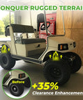 Yamaha Golf Cart with 6 Inch Heavy Duty A Arm Lift Kit for G2 G9 1985 1994 Suspension Upgrade, highlighting increased ground clearance.