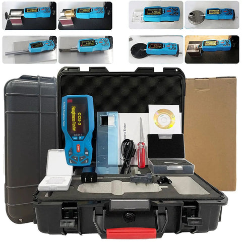 Portable Surface Roughness Tester With 20 Parameters Ra Rz Rq Rt Rp Rv R3z R3y RzJIS Rsk Rku Rsm Rmr Rx RPc Rk Rpk Rvk Mr1 Mr2 Handy Digital Surface Profilometer Gauge With Real Time Clock Display For Precise Everyday Measurements