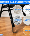 Top Shelf Folding Chair Leg Caps 7/8 Inch Beige Foot Guards 12 Pack Hella Tough Replacement Tips for protecting various floor types.