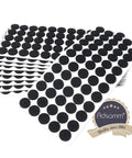 Six Hundred Pack Black Self Adhesive Felt Pads For Furniture Chairs Round Floor Protectors, 0.79in, heavy duty felt sheets.