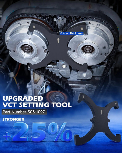 10 Piece Engine Timing Tool Kit With Camshaft Locking Tools for Ford Mazda Volvo Ecoboost Engines VCT setting tool displayed